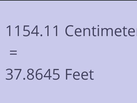 1154.11 CM TO FEET