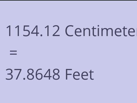 1154.12 CM TO FEET