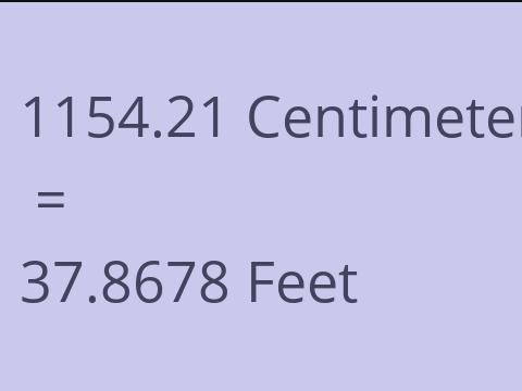 1154.21 CM TO FEET