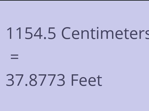 1154.5 CM TO FEET