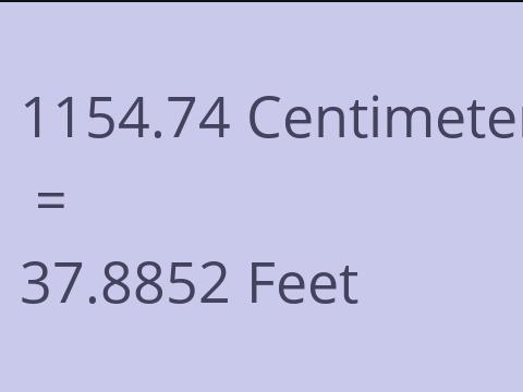 1154.74 CM TO FEET