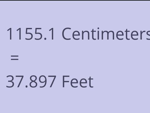 1155.1 CM TO FEET