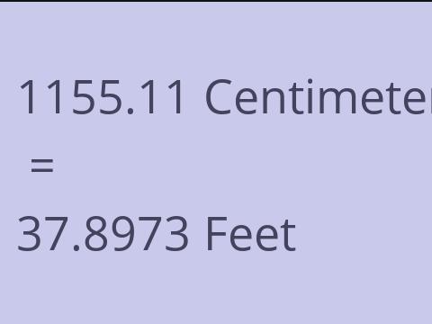 1155.11 CM TO FEET