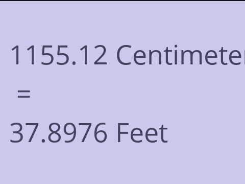 1155.12 CM TO FEET