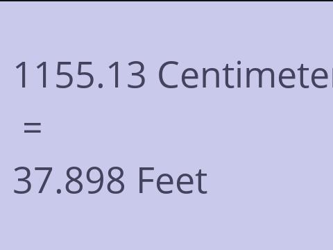 1155.13 CM TO FEET