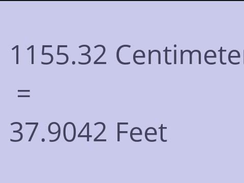 1155.32 CM TO FEET