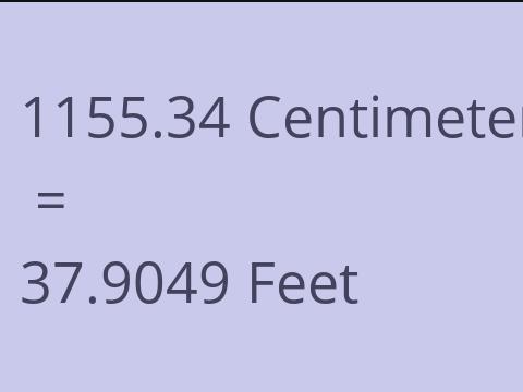 1155.34 CM TO FEET