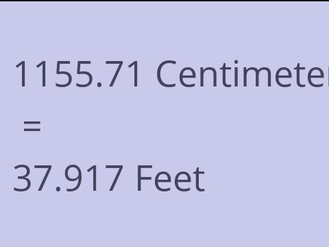 1155.71 CM TO FEET