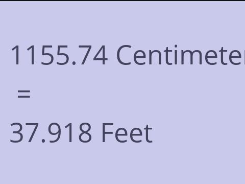 1155.74 CM TO FEET