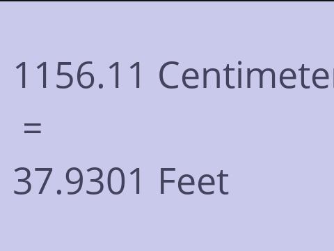 1156.11 CM TO FEET