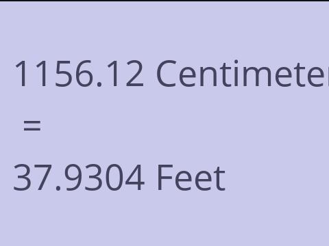 1156.12 CM TO FEET