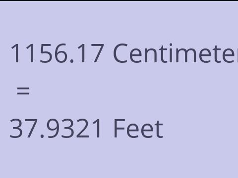 1156.17 CM TO FEET