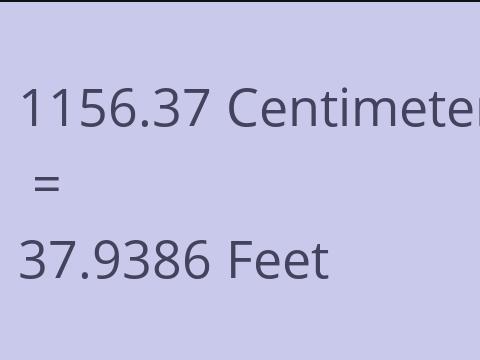 1156.37 CM TO FEET