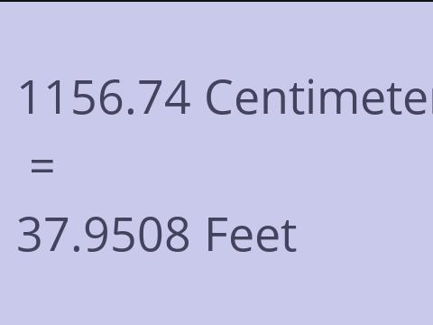 1156.74 CM TO FEET