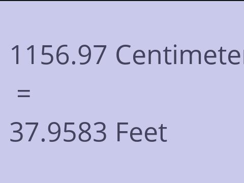 1156.97 CM TO FEET