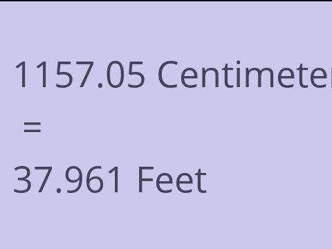 1157.05 CM TO FEET