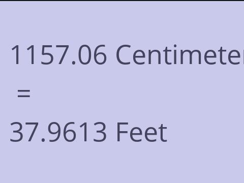 1157.06 CM TO FEET