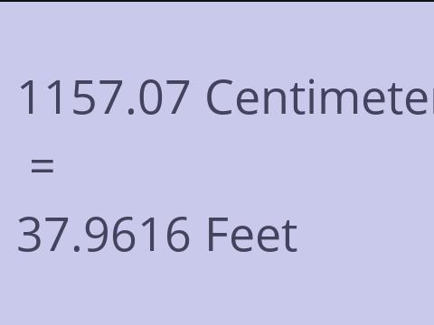 1157.07 CM TO FEET