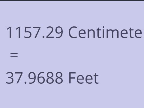 1157.29 CM TO FEET