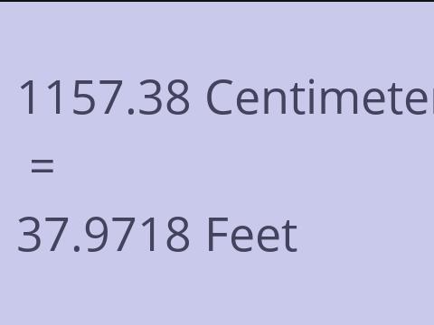 1157.38 CM TO FEET