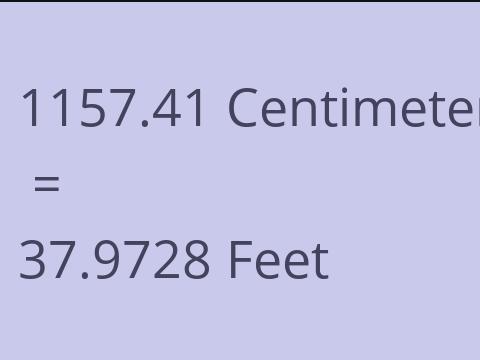 1157.41 CM TO FEET