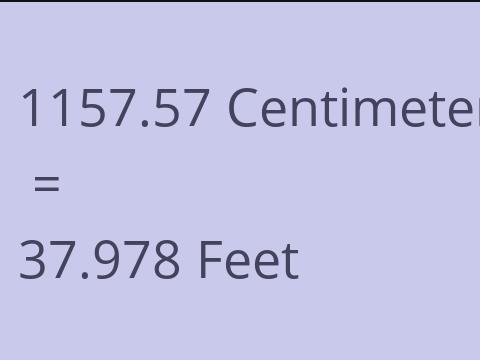 1157.57 CM TO FEET