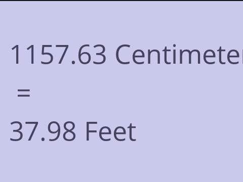 1157.63 CM TO FEET