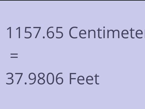 1157.65 CM TO FEET