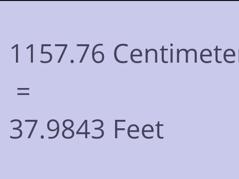 1157.76 CM TO FEET