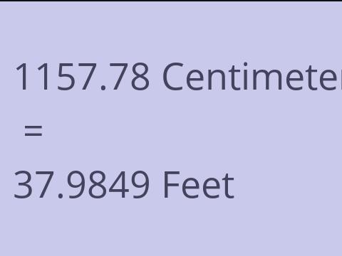 1157.78 CM TO FEET