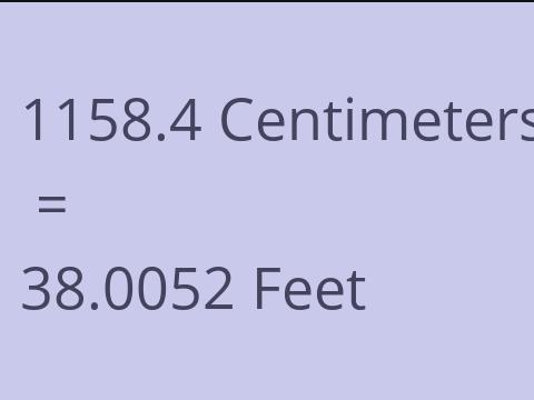 1158.4 CM TO FEET