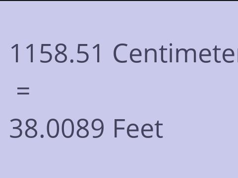 1158.51 CM TO FEET