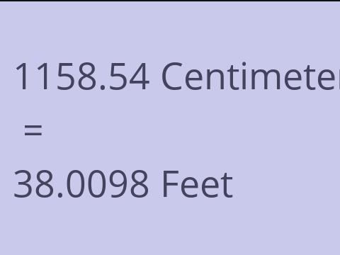 1158.54 CM TO FEET