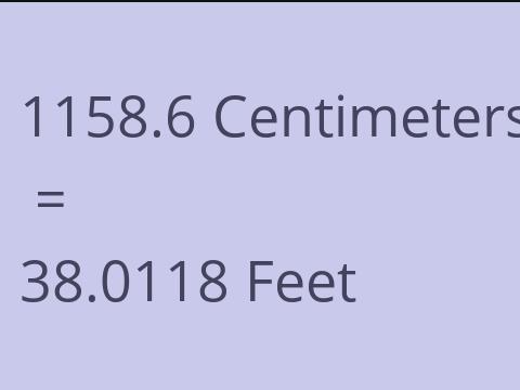 1158.6 CM TO FEET