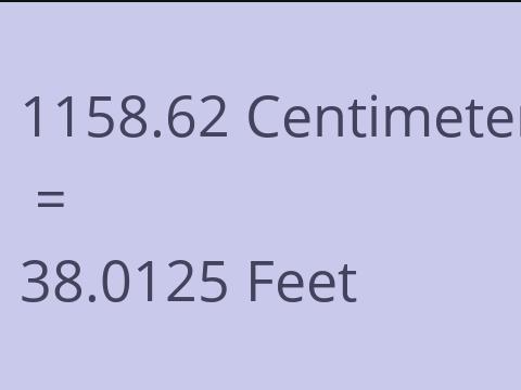 1158.62 CM TO FEET