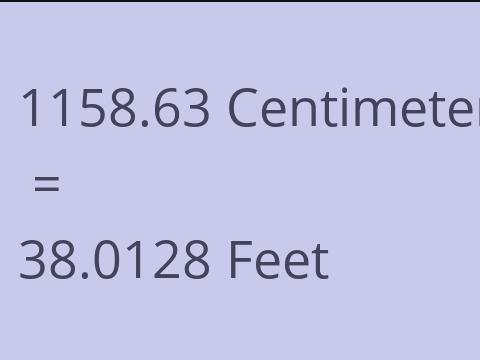 1158.63 CM TO FEET