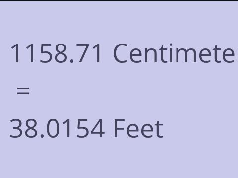 1158.71 CM TO FEET