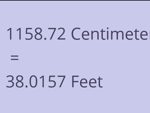 1158.72 CM TO FEET