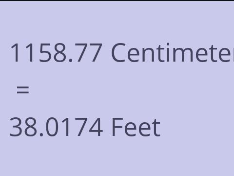 1158.77 CM TO FEET