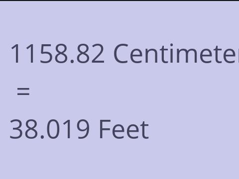 1158.82 CM TO FEET