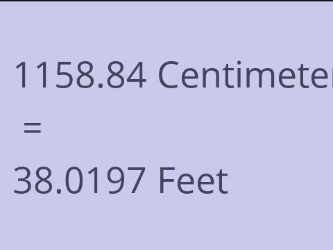 1158.84 CM TO FEET