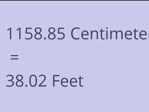 1158.85 CM TO FEET