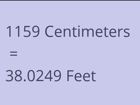 1159 CM TO FEET