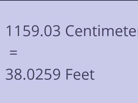 1159.03 CM TO FEET