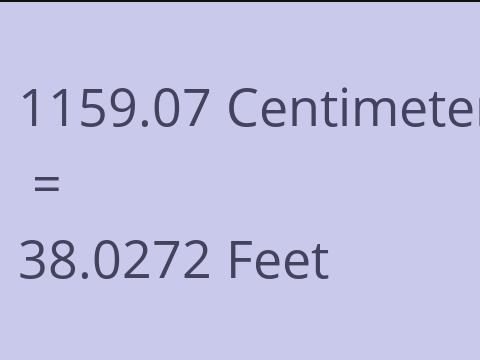 1159.07 CM TO FEET