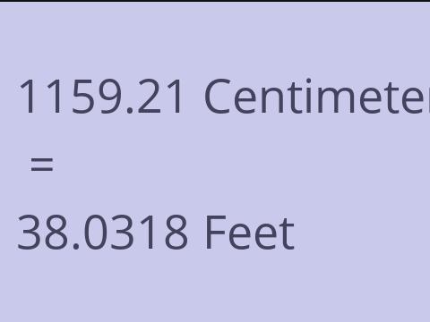 1159.21 CM TO FEET