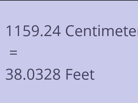 1159.24 CM TO FEET