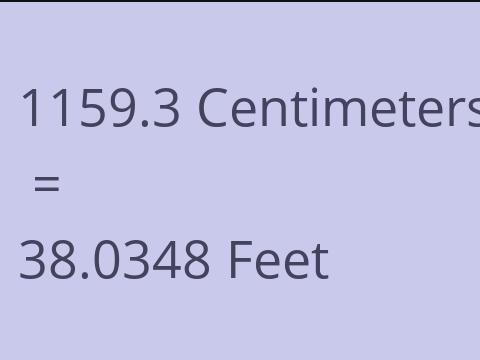 1159.3 CM TO FEET