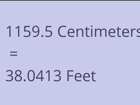 1159.5 CM TO FEET