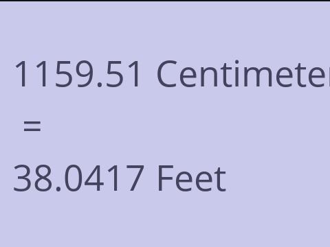 1159.51 CM TO FEET